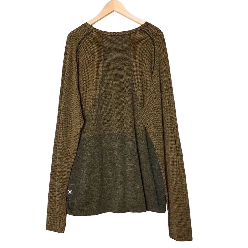 Lululemon Metal Vent Tech Tee Long Sleeve Gold Navy T-Shirt Workout Men’s XXL - Picture 7 of 14